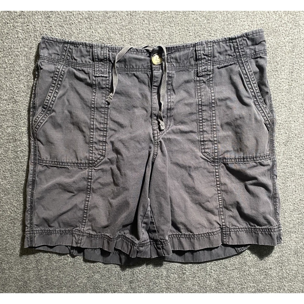 Eddie Bauer Shorts Womens Gray Casual Cotton Size 12 Tall